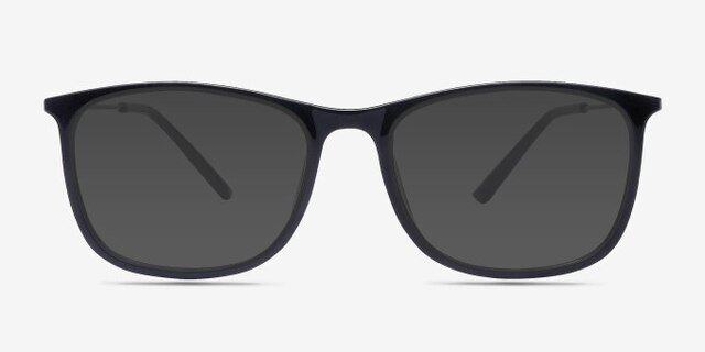 Hurricane Black PlasticEyeglass Frames from EyeBuyDirect, with Tinted Lenses