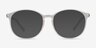 Lindsey Clear White MetalEyeglass Frames from EyeBuyDirect, with Tinted Lenses