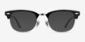 Sweet Janet Black Silver Acetate-metalEyeglass Frames from EyeBuyDirect, with Tinted Lenses