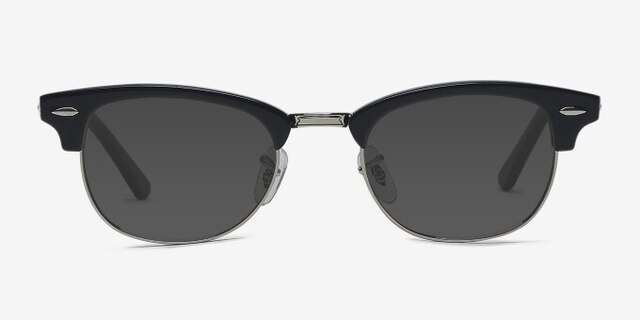 Sweet Jane Navy Silver AcetateEyeglass Frames from EyeBuyDirect, with Tinted Lenses