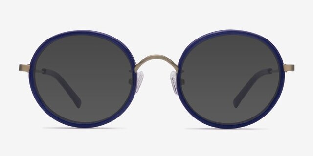 Gemini Navy AcetateEyeglass Frames from EyeBuyDirect, with Tinted Lenses