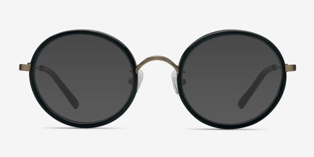 Gemini Black AcetateEyeglass Frames from EyeBuyDirect, with Tinted Lenses