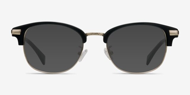 Kinjin Black Acetate-metalEyeglass Frames from EyeBuyDirect, with Tinted Lenses