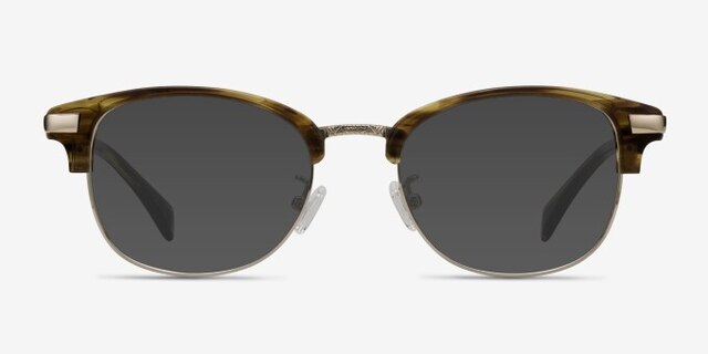 Kinjin Brown AcetateEyeglass Frames from EyeBuyDirect, with Tinted Lenses