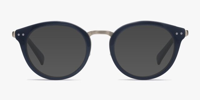 Bellefond Navy AcetateEyeglass Frames from EyeBuyDirect, with Tinted Lenses
