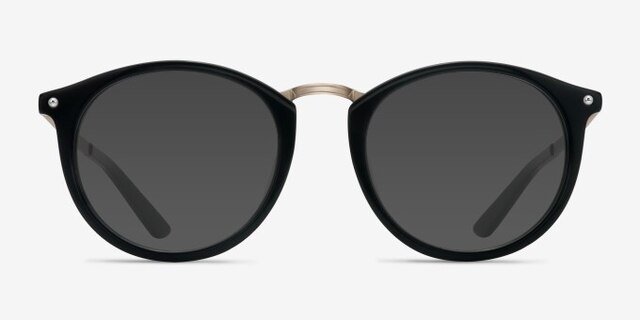 La Femme Noir AcétateMontures de lunettes de vue d'EyeBuyDirect, Avec des Verres Teintés