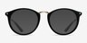 La Femme Noir AcétateMontures de lunettes de vue d'EyeBuyDirect, Avec des Verres Teintés