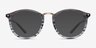 La Femme Gray Striped Acetate-metalEyeglass Frames from EyeBuyDirect, with Tinted Lenses