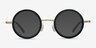 Roaring Noir Acetate-metalMontures de lunettes de vue d'EyeBuyDirect, Avec des Verres Teintés