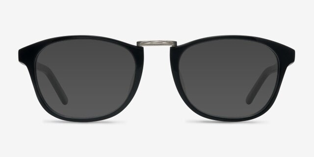 Tomorrow Black AcetateEyeglass Frames from EyeBuyDirect, with Tinted Lenses