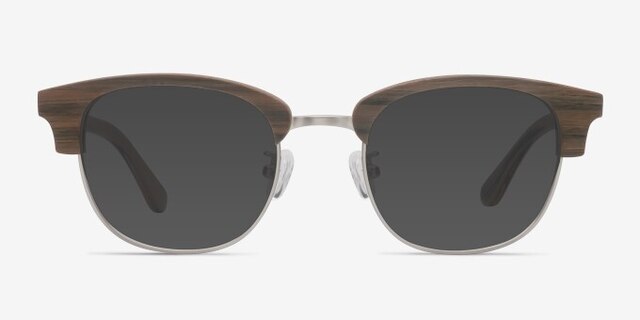 Bansai Walnut Wood-textureEyeglass Frames from EyeBuyDirect, with Tinted Lenses