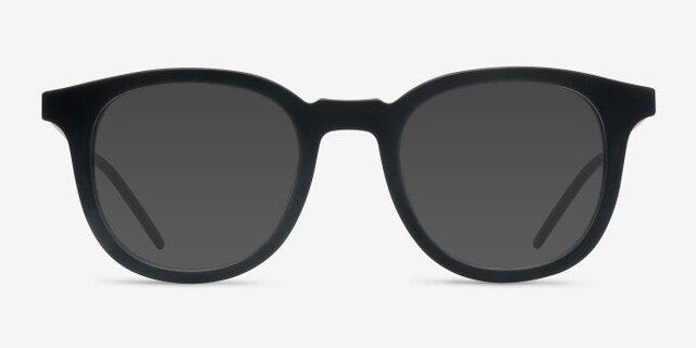 Vendome Matte Black AcetateEyeglass Frames from EyeBuyDirect, with Tinted Lenses