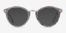 Yuke Light Gray Acetate-metalEyeglass Frames from EyeBuyDirect, with Tinted Lenses