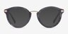 Yuke Gris foncé Acetate-metalMontures de lunettes de vue d'EyeBuyDirect, Avec des Verres Teintés
