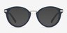 Yuke Dark Cerulean AcetateEyeglass Frames from EyeBuyDirect, with Tinted Lenses