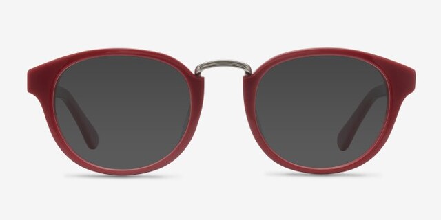 Micor Red AcetateEyeglass Frames from EyeBuyDirect, with Tinted Lenses