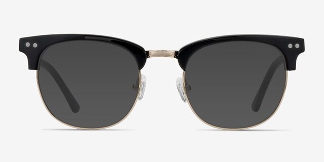Borderline Black Acetate-metalEyeglass Frames from EyeBuyDirect, with Tinted Lenses