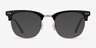 Borderline Black Acetate-metalEyeglass Frames from EyeBuyDirect, with Tinted Lenses
