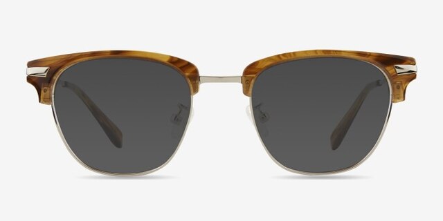 Identity Brown AcetateEyeglass Frames from EyeBuyDirect, with Tinted Lenses