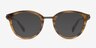 Ginger Brown Striped AcetateEyeglass Frames from EyeBuyDirect, with Tinted Lenses