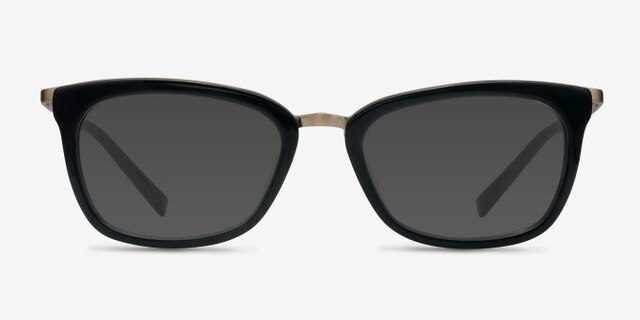 Marlene Black AcetateEyeglass Frames from EyeBuyDirect, with Tinted Lenses