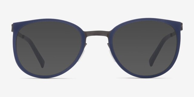 Alpha Navy AcetateEyeglass Frames from EyeBuyDirect, with Tinted Lenses