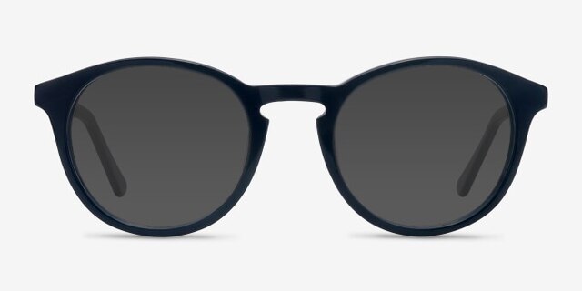 White Moon Navy AcetateEyeglass Frames from EyeBuyDirect, with Tinted Lenses