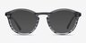 White Moon Blue Striped AcetateEyeglass Frames from EyeBuyDirect, with Tinted Lenses