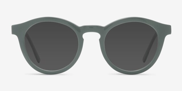Twin Green AcetateEyeglass Frames from EyeBuyDirect, with Tinted Lenses