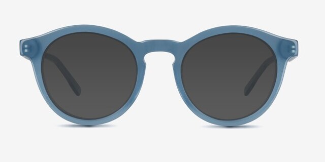 Twin Bleu AcétateMontures de lunettes de vue d'EyeBuyDirect, Avec des Verres Teintés