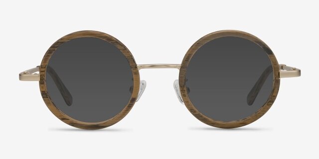 Roaring Brun Acetate-metalMontures de lunettes de vue d'EyeBuyDirect, Avec des Verres Teintés