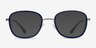 Trapeze Matte Navy AcétateMontures de lunettes de vue d'EyeBuyDirect, Avec des Verres Teintés