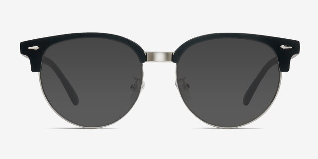 Narita Matte Black Plastic-metalEyeglass Frames from EyeBuyDirect, with Tinted Lenses