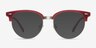 Narita Red MetalEyeglass Frames from EyeBuyDirect, with Tinted Lenses