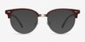 Narita Matte Burgundy MetalEyeglass Frames from EyeBuyDirect, with Tinted Lenses