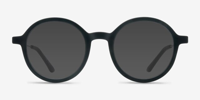 Potter Matte Black Plastic-metalEyeglass Frames from EyeBuyDirect, with Tinted Lenses
