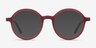 Potter Matte Burgundy MetalEyeglass Frames from EyeBuyDirect, with Tinted Lenses