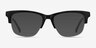 Beryl Noir AcétateMontures de lunettes de vue d'EyeBuyDirect, Avec des Verres Teintés