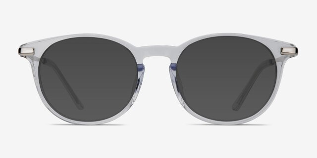 Mood Transparent Acetate-metalMontures de lunettes de vue d'EyeBuyDirect, Avec des Verres Teintés