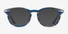 Mood Blue Striped AcetateEyeglass Frames from EyeBuyDirect, with Tinted Lenses