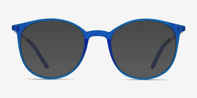 Tangent Blue MetalEyeglass Frames from EyeBuyDirect, with Tinted Lenses