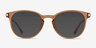 Mirando Light Brown MetalEyeglass Frames from EyeBuyDirect, with Tinted Lenses