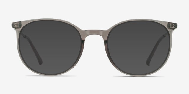 Marilou Clear Gray Plastic-metalMontures de lunettes de vue d'EyeBuyDirect, Avec des Verres Teintés