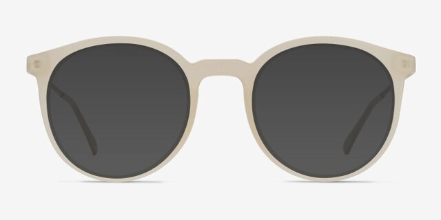 Grin Matte Clear Plastic-metalMontures de lunettes de vue d'EyeBuyDirect, Avec des Verres Teintés
