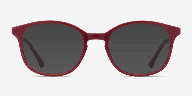 Villa Raspberry Plastic-metalEyeglass Frames from EyeBuyDirect, with Tinted Lenses