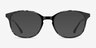 Villa Black Striped MetalEyeglass Frames from EyeBuyDirect, with Tinted Lenses