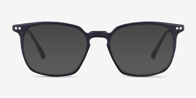 Ghostwriter Navy Plastic-metalEyeglass Frames from EyeBuyDirect, with Tinted Lenses