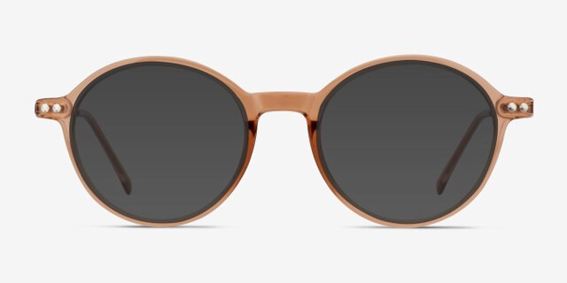Hijinks Cinnamon Plastic-metalEyeglass Frames from EyeBuyDirect, with Tinted Lenses