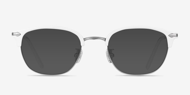 Links White MetalEyeglass Frames from EyeBuyDirect, with Tinted Lenses