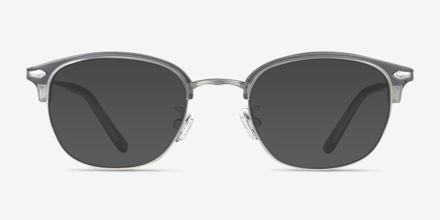 Links Matte Gray MetalEyeglass Frames from EyeBuyDirect, with Tinted Lenses